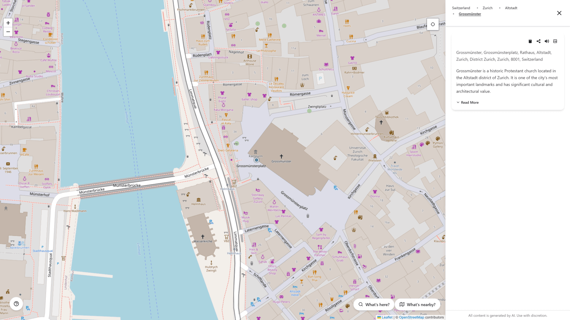 Screenshot of GeoGPT project