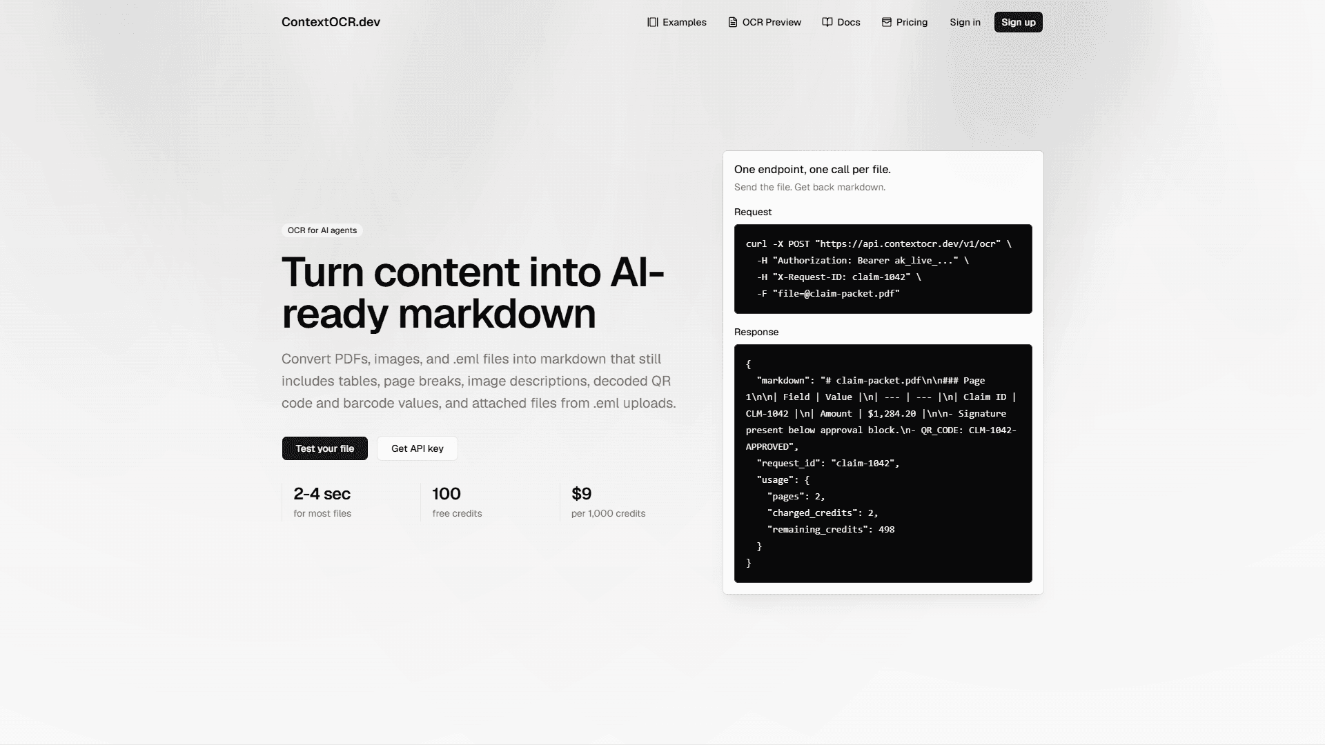 Screenshot of ContextOCR project