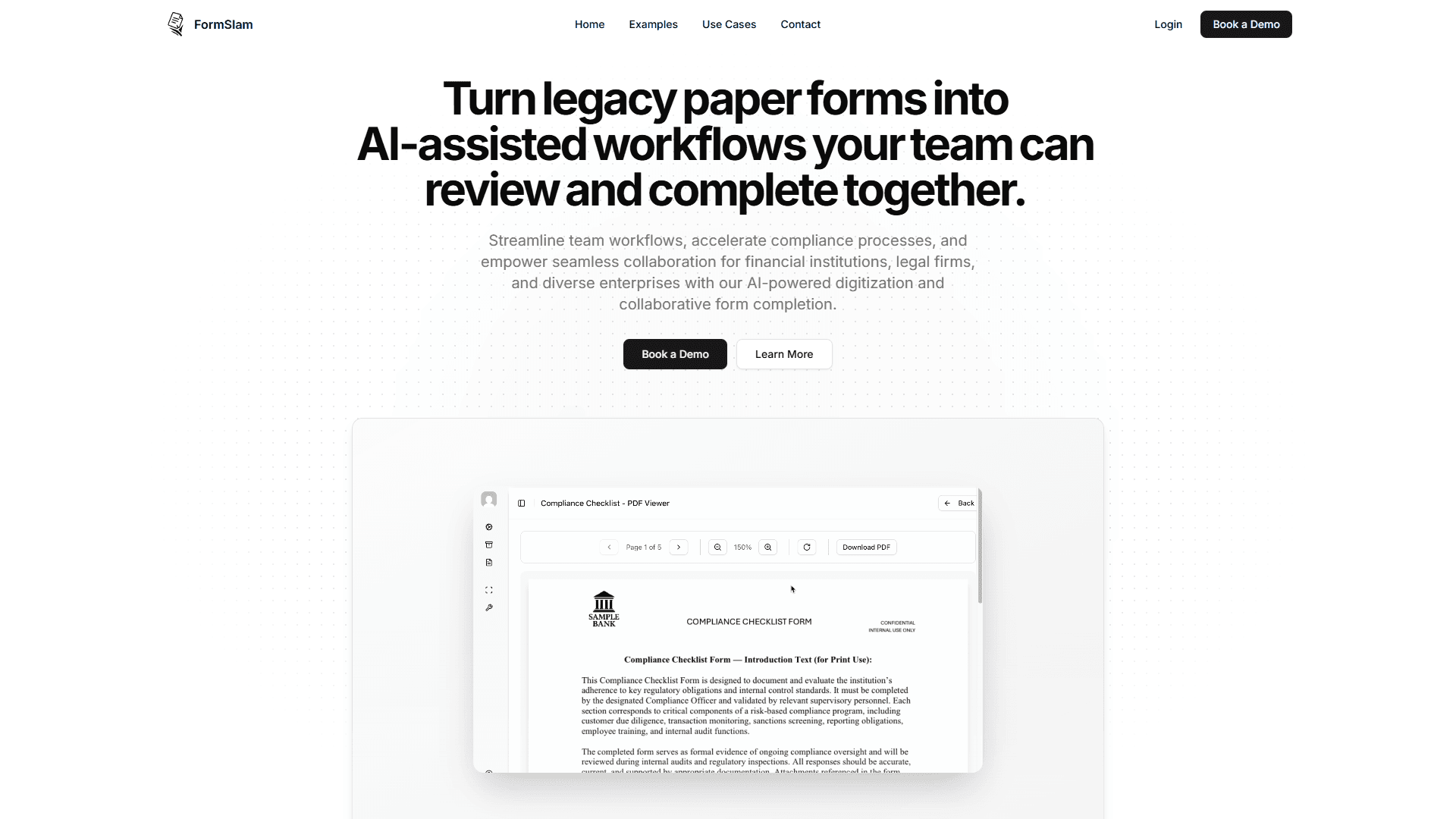 Screenshot of FormSlam project